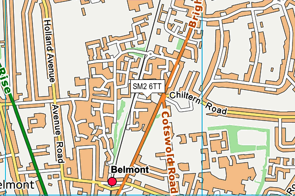 SM2 6TT map - OS VectorMap District (Ordnance Survey)