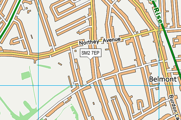 SM2 7EP map - OS VectorMap District (Ordnance Survey)