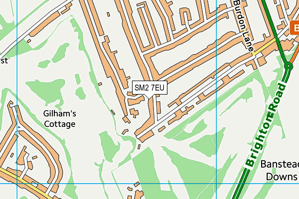 SM2 7EU map - OS VectorMap District (Ordnance Survey)