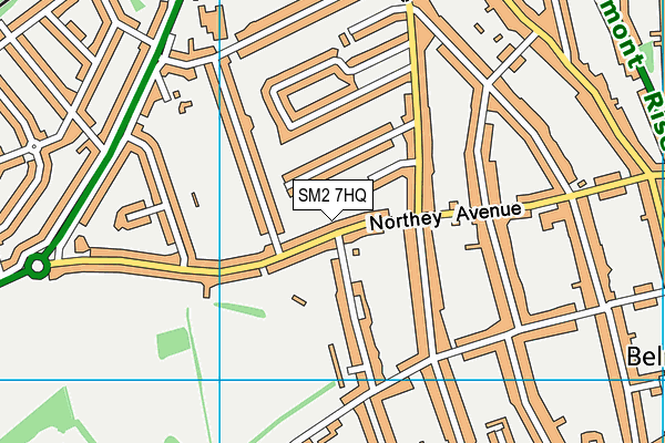 SM2 7HQ map - OS VectorMap District (Ordnance Survey)
