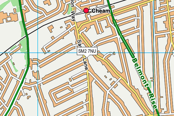 SM2 7NU map - OS VectorMap District (Ordnance Survey)