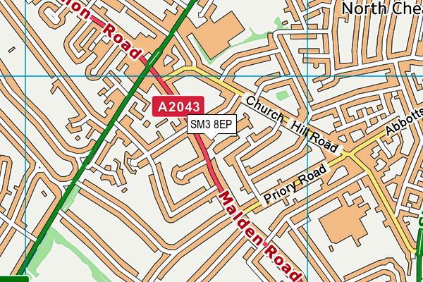Cheam Leisure Centre map (SM3 8EP) - OS VectorMap District (Ordnance Survey) Cheam Leisure Centre map (SM3 8EP) - OS VectorMap District (Ordnance Survey)