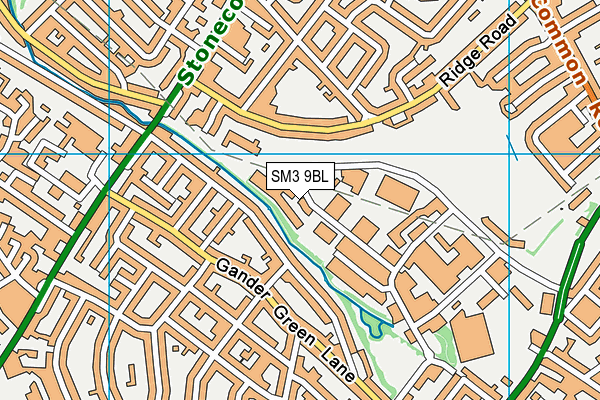 SM3 9BL map - OS VectorMap District (Ordnance Survey)