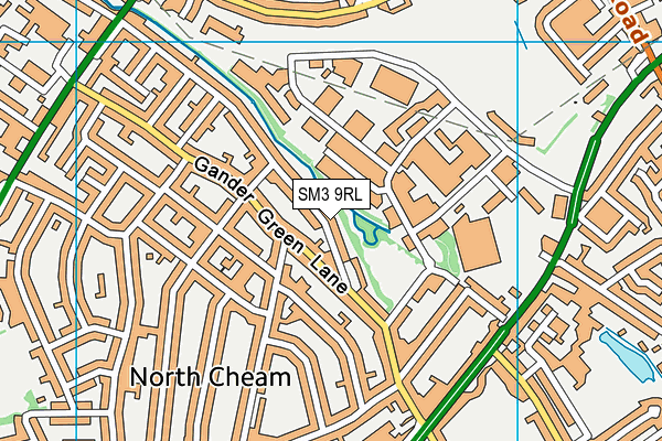 SM3 9RL map - OS VectorMap District (Ordnance Survey)