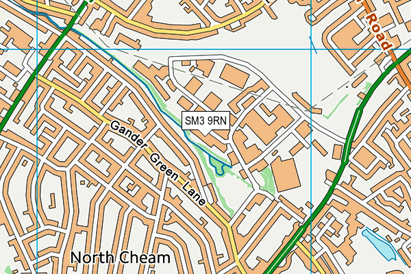 SM3 9RN map - OS VectorMap District (Ordnance Survey)