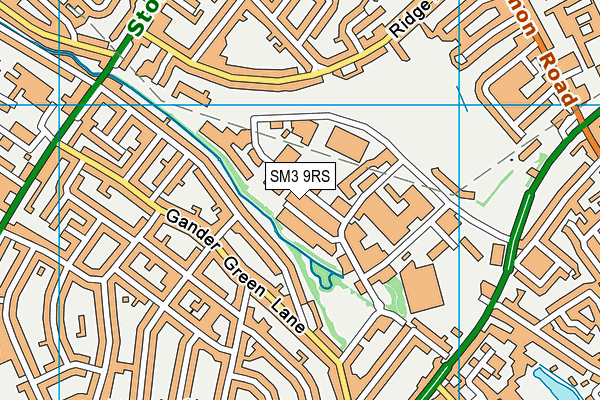 SM3 9RS map - OS VectorMap District (Ordnance Survey)