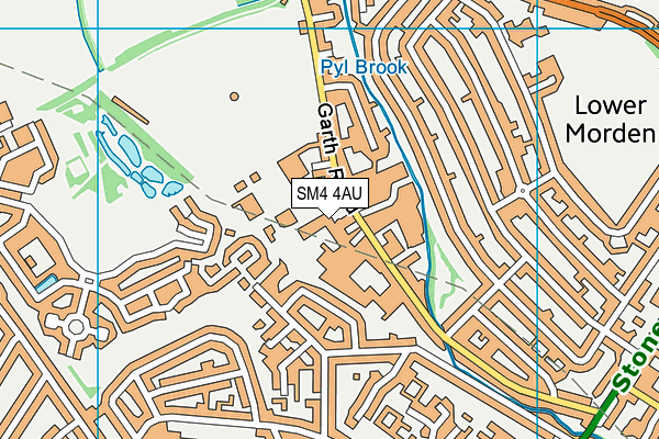 SM4 4AU map - OS VectorMap District (Ordnance Survey)