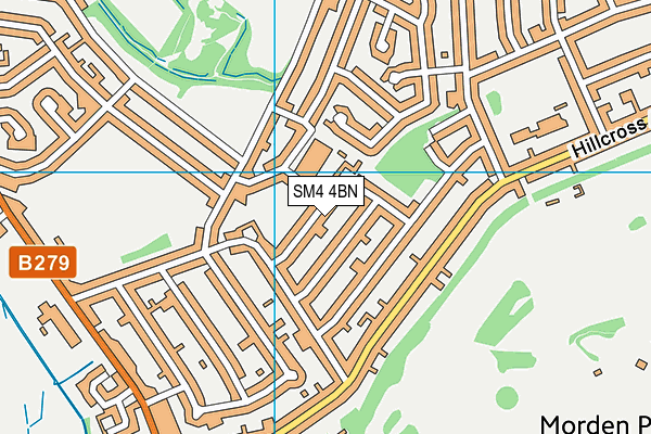 SM4 4BN map - OS VectorMap District (Ordnance Survey)