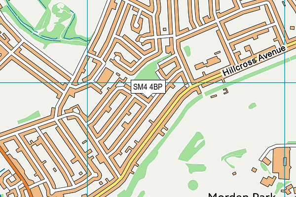SM4 4BP map - OS VectorMap District (Ordnance Survey)