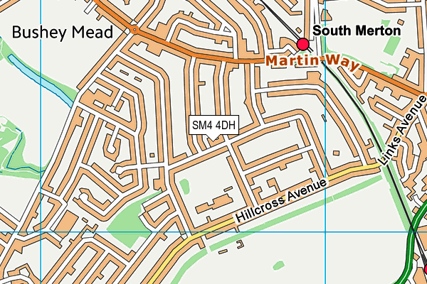 SM4 4DH map - OS VectorMap District (Ordnance Survey)