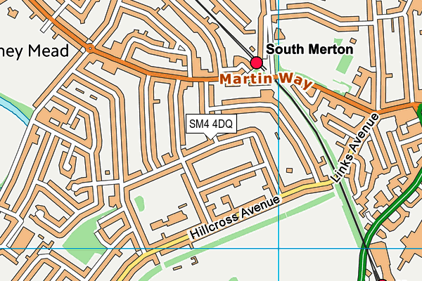 SM4 4DQ map - OS VectorMap District (Ordnance Survey)