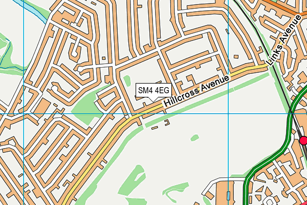 SM4 4EG map - OS VectorMap District (Ordnance Survey)