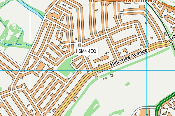 SM4 4EQ map - OS VectorMap District (Ordnance Survey)