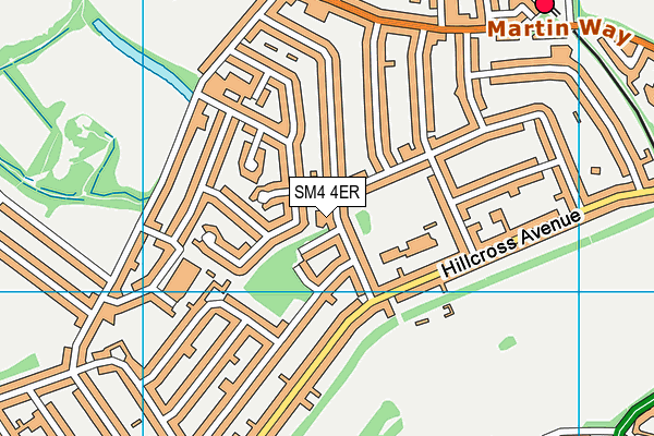 SM4 4ER map - OS VectorMap District (Ordnance Survey)