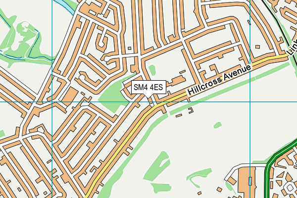 SM4 4ES map - OS VectorMap District (Ordnance Survey)