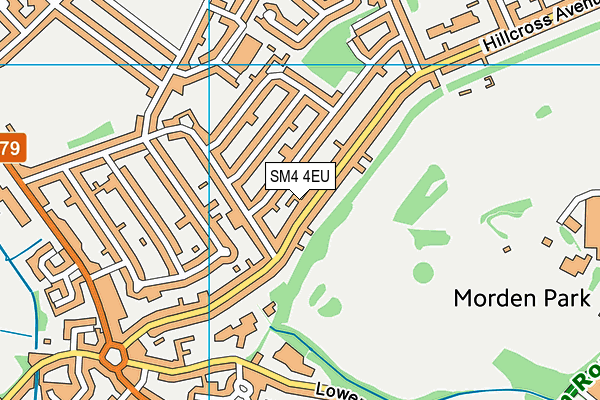 SM4 4EU map - OS VectorMap District (Ordnance Survey)