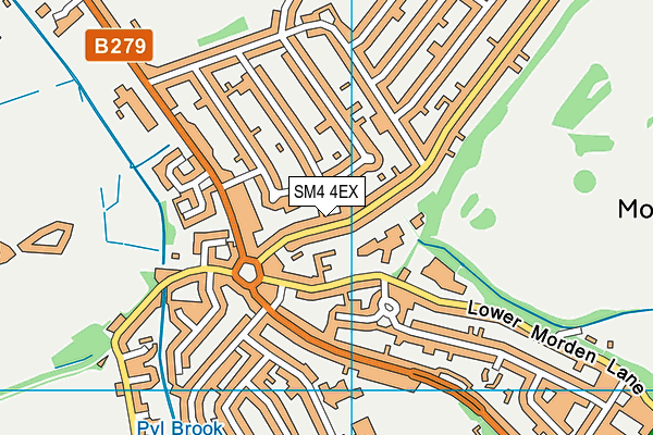 SM4 4EX map - OS VectorMap District (Ordnance Survey)