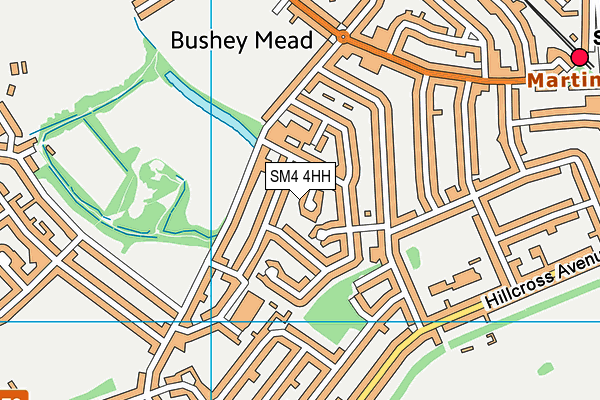 SM4 4HH map - OS VectorMap District (Ordnance Survey)