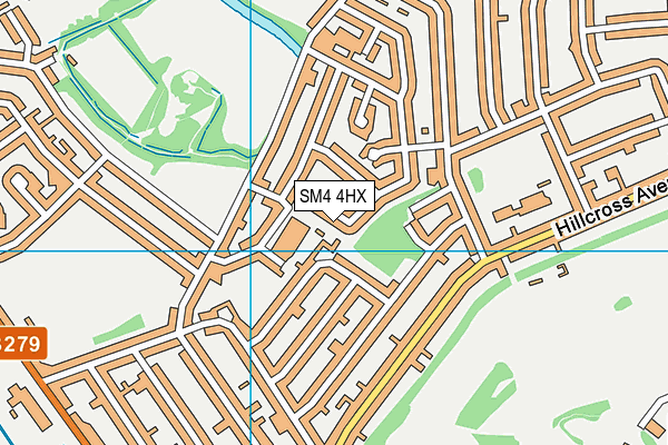 SM4 4HX map - OS VectorMap District (Ordnance Survey)