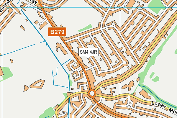 SM4 4JR map - OS VectorMap District (Ordnance Survey)