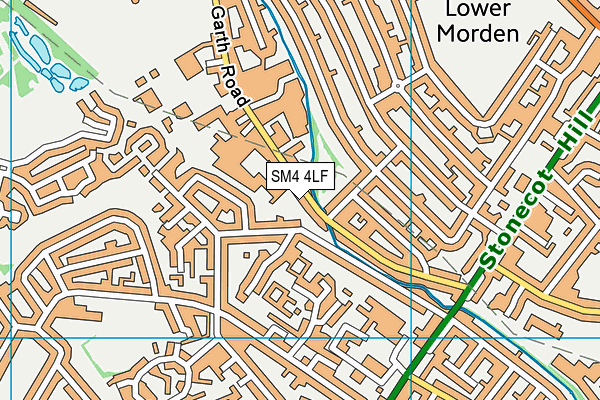 SM4 4LF map - OS VectorMap District (Ordnance Survey)