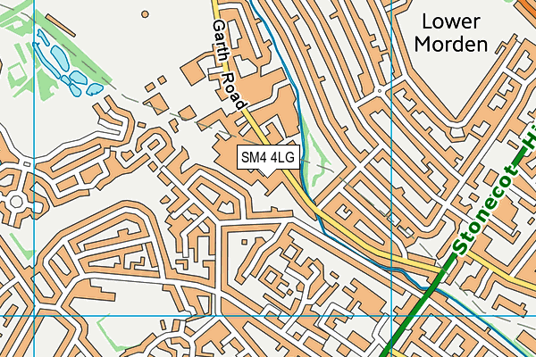 SM4 4LG map - OS VectorMap District (Ordnance Survey)