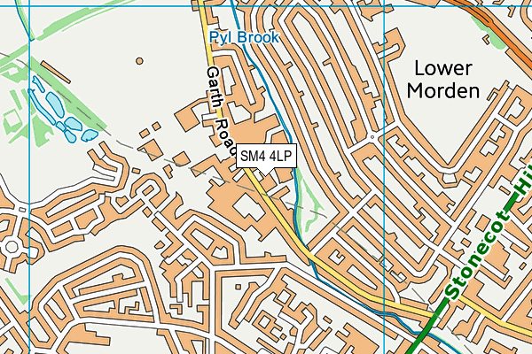 SM4 4LP map - OS VectorMap District (Ordnance Survey)