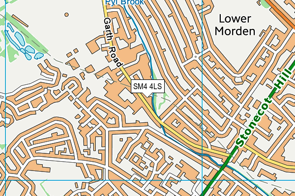 SM4 4LS map - OS VectorMap District (Ordnance Survey)