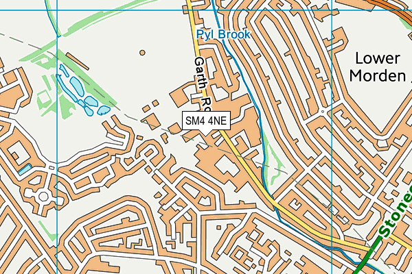 SM4 4NE map - OS VectorMap District (Ordnance Survey)