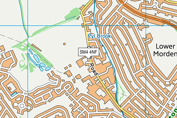 SM4 4NF map - OS VectorMap District (Ordnance Survey)