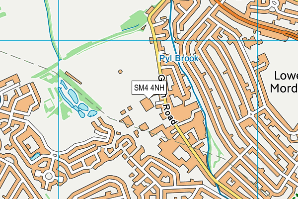 SM4 4NH map - OS VectorMap District (Ordnance Survey)