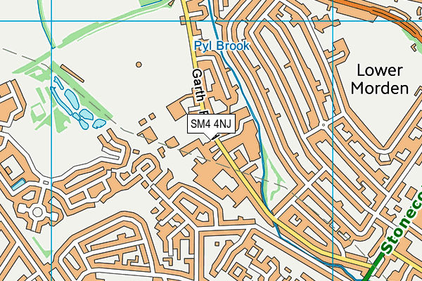 SM4 4NJ map - OS VectorMap District (Ordnance Survey)