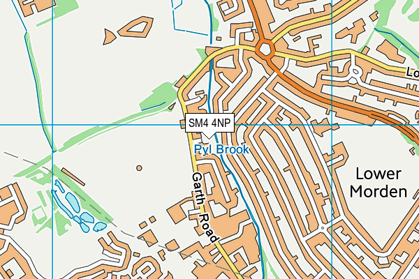 SM4 4NP map - OS VectorMap District (Ordnance Survey)