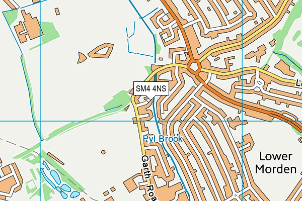 SM4 4NS map - OS VectorMap District (Ordnance Survey)