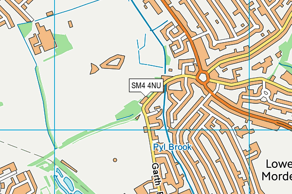 SM4 4NU map - OS VectorMap District (Ordnance Survey)