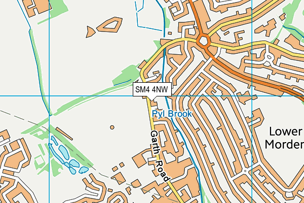 SM4 4NW map - OS VectorMap District (Ordnance Survey)