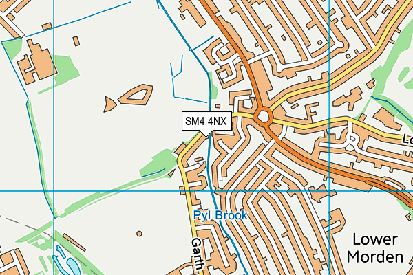 SM4 4NX map - OS VectorMap District (Ordnance Survey)