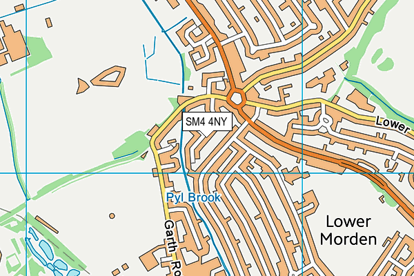 SM4 4NY map - OS VectorMap District (Ordnance Survey)
