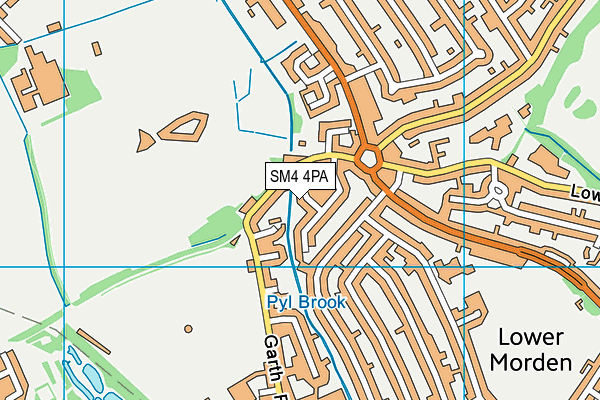 SM4 4PA map - OS VectorMap District (Ordnance Survey)
