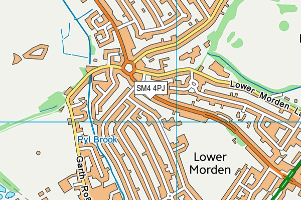 SM4 4PJ map - OS VectorMap District (Ordnance Survey)