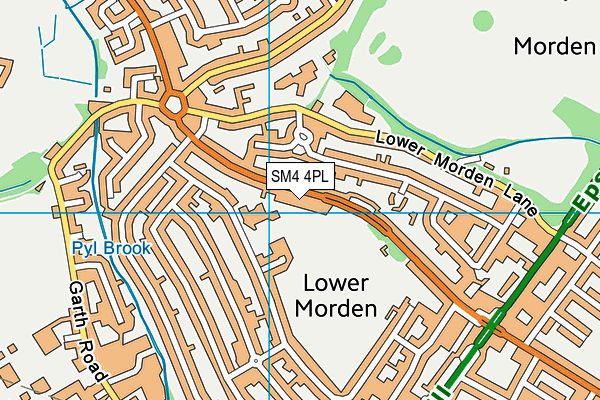 SM4 4PL map - OS VectorMap District (Ordnance Survey)