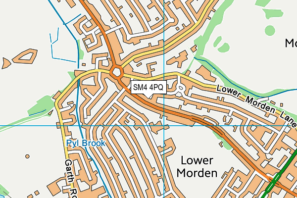 SM4 4PQ map - OS VectorMap District (Ordnance Survey)