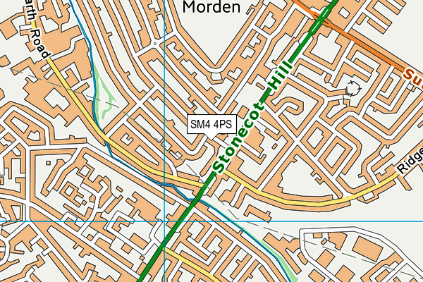 SM4 4PS map - OS VectorMap District (Ordnance Survey)
