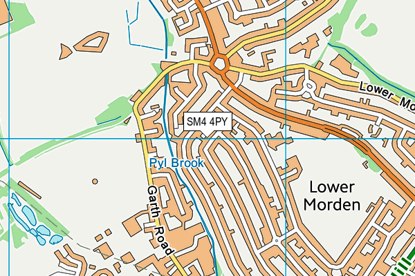 SM4 4PY map - OS VectorMap District (Ordnance Survey)