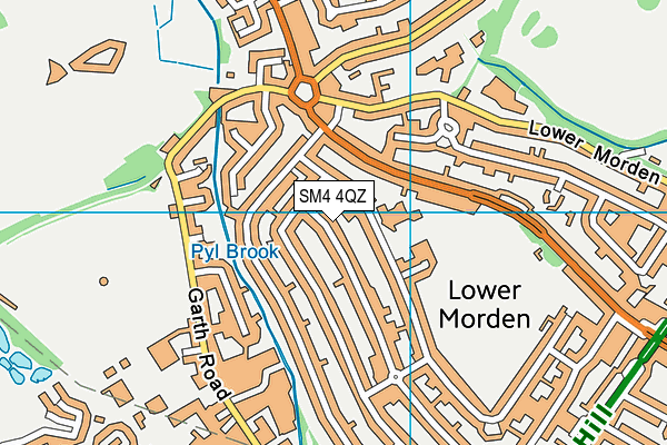 SM4 4QZ map - OS VectorMap District (Ordnance Survey)