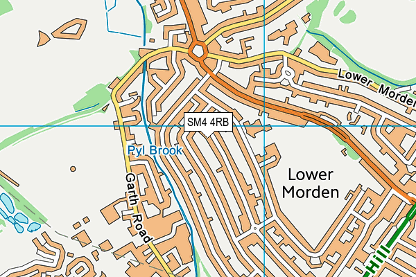 SM4 4RB map - OS VectorMap District (Ordnance Survey)