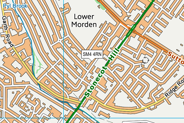 SM4 4RN map - OS VectorMap District (Ordnance Survey)