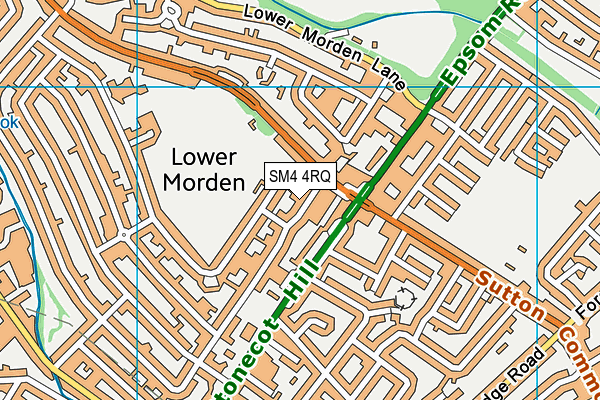 SM4 4RQ map - OS VectorMap District (Ordnance Survey)