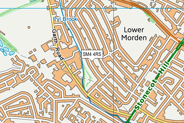 SM4 4RS map - OS VectorMap District (Ordnance Survey)