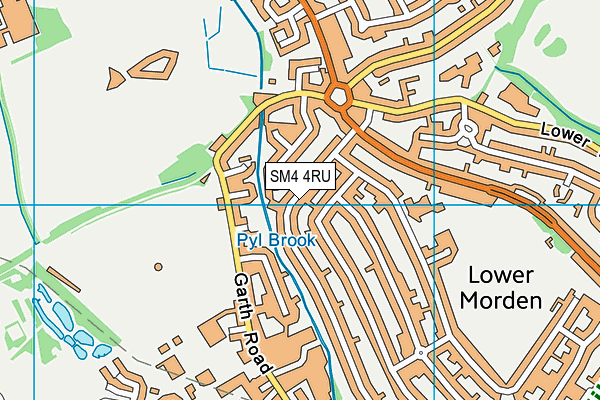 SM4 4RU map - OS VectorMap District (Ordnance Survey)